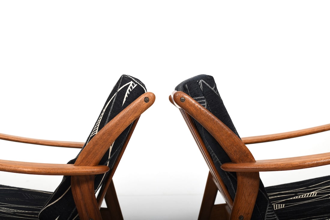 Set of Danish Oak Easy Chairs by Nils Kofoed - 4