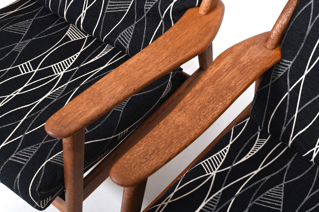Set of Danish Oak Easy Chairs by Nils Kofoed - 7