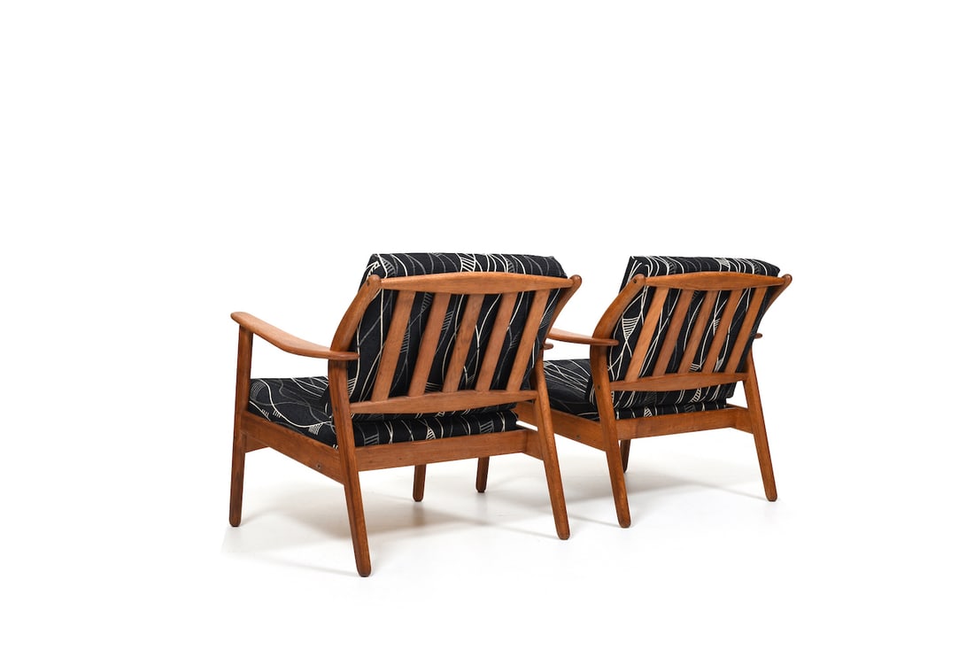 Set of Danish Oak Easy Chairs by Nils Kofoed - 9