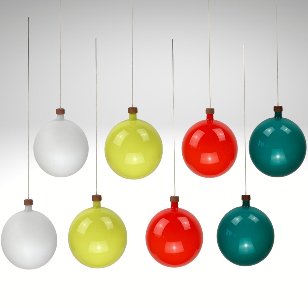 Cascade Glass & Teak Lamps from Luxus, Set of 8 - 11