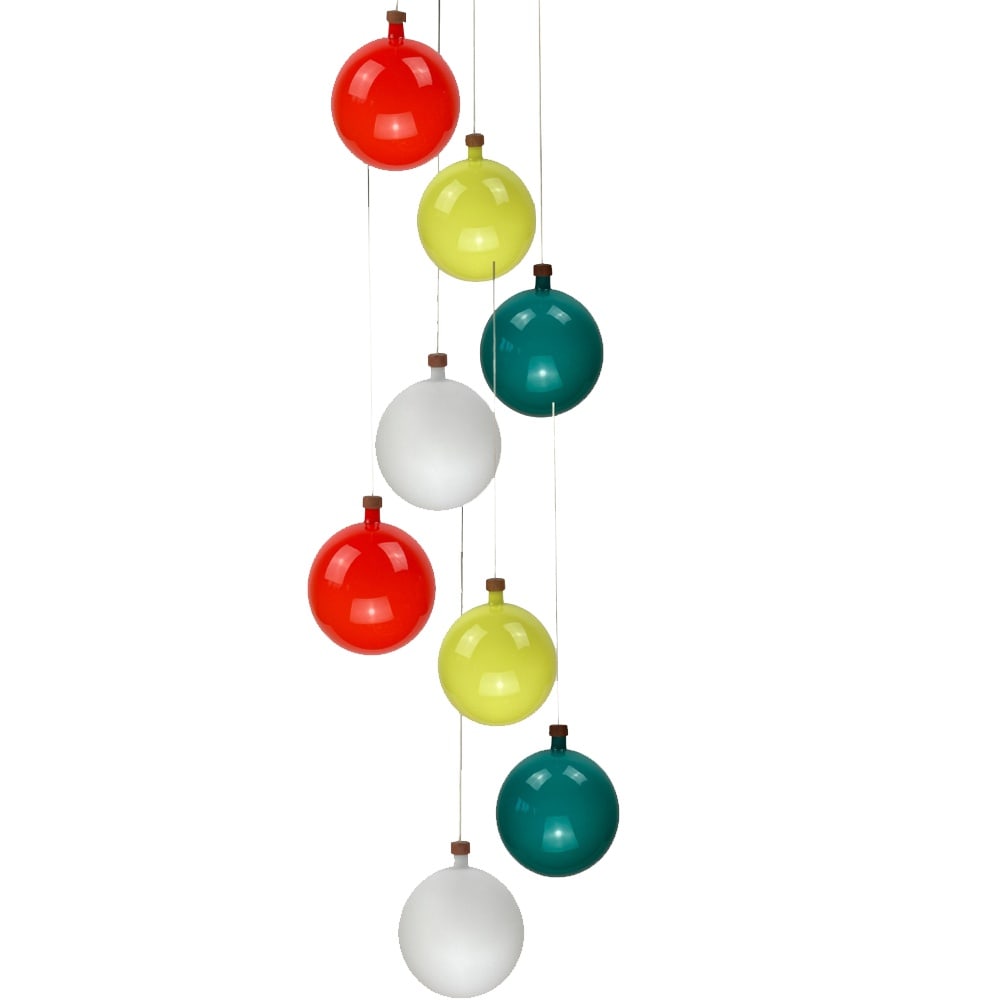 Cascade Glass & Teak Lamps from Luxus, Set of 8 (1 of 19)