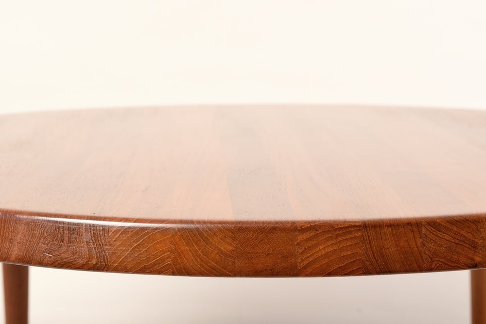 Round Teak Side Table, Denmark, 1970s - 7