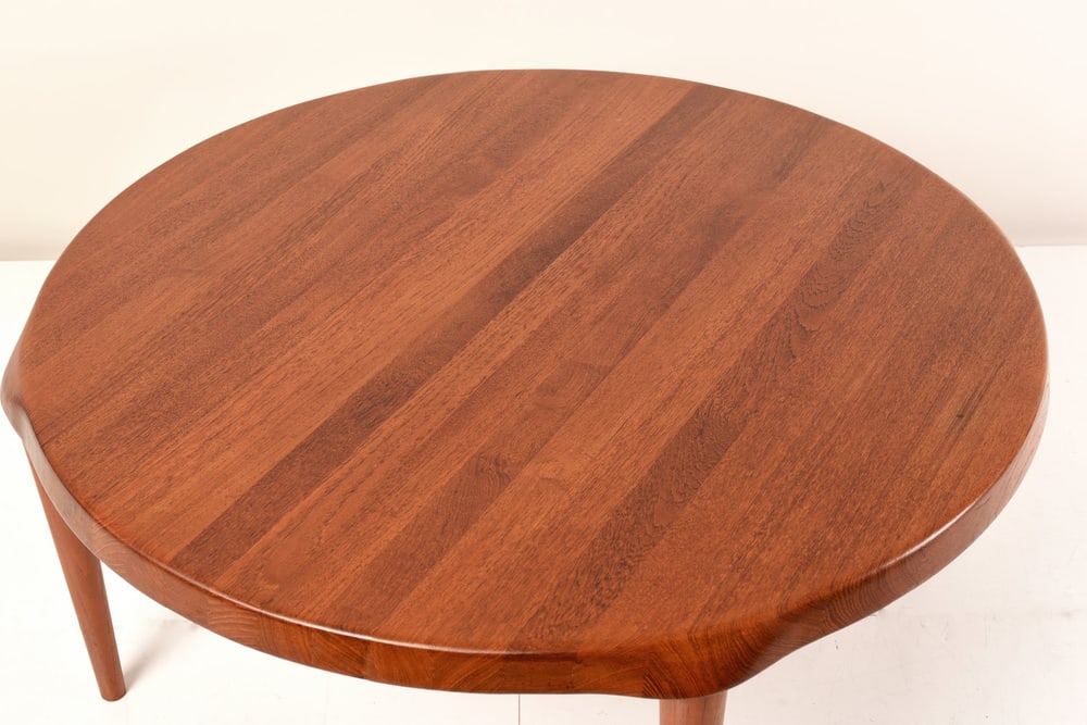 Round Teak Side Table, Denmark, 1970s - 8