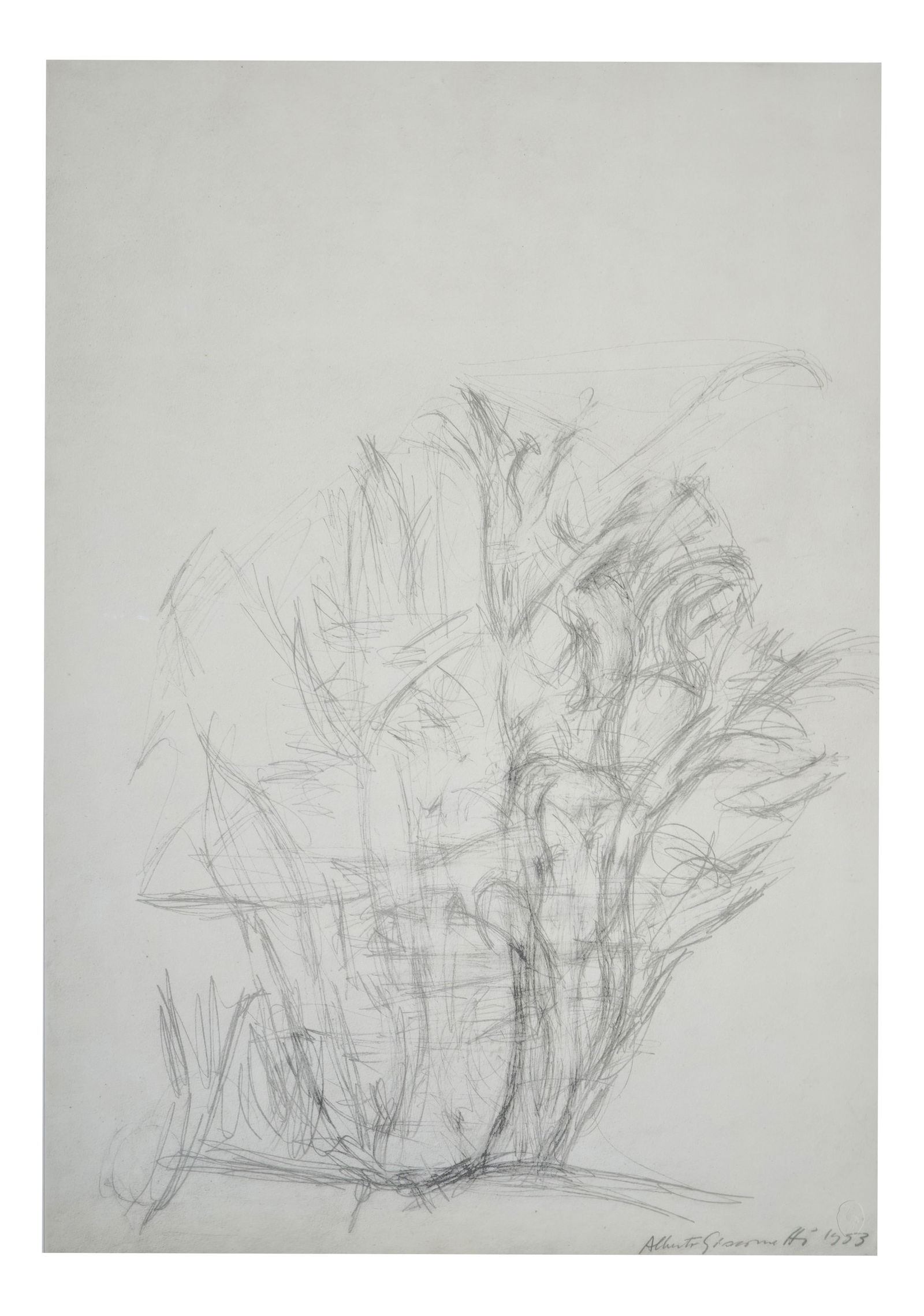 Alberto Giacometti, Alberi, 1963, Lithograph: Artist: ALBERTO GIACOMETTI (1901-1966), d'aprèsTitle: "Alberi" (Trees)Year of ideation: 1953Year of print: 1963In the original folderTotal size: 56 x 45 cmLithograph size: 50 x 35 cmfrom the