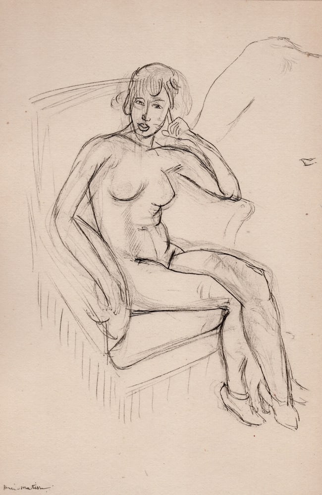 Matisse, Sitting Nude, 1920, Original Lithograph - 10