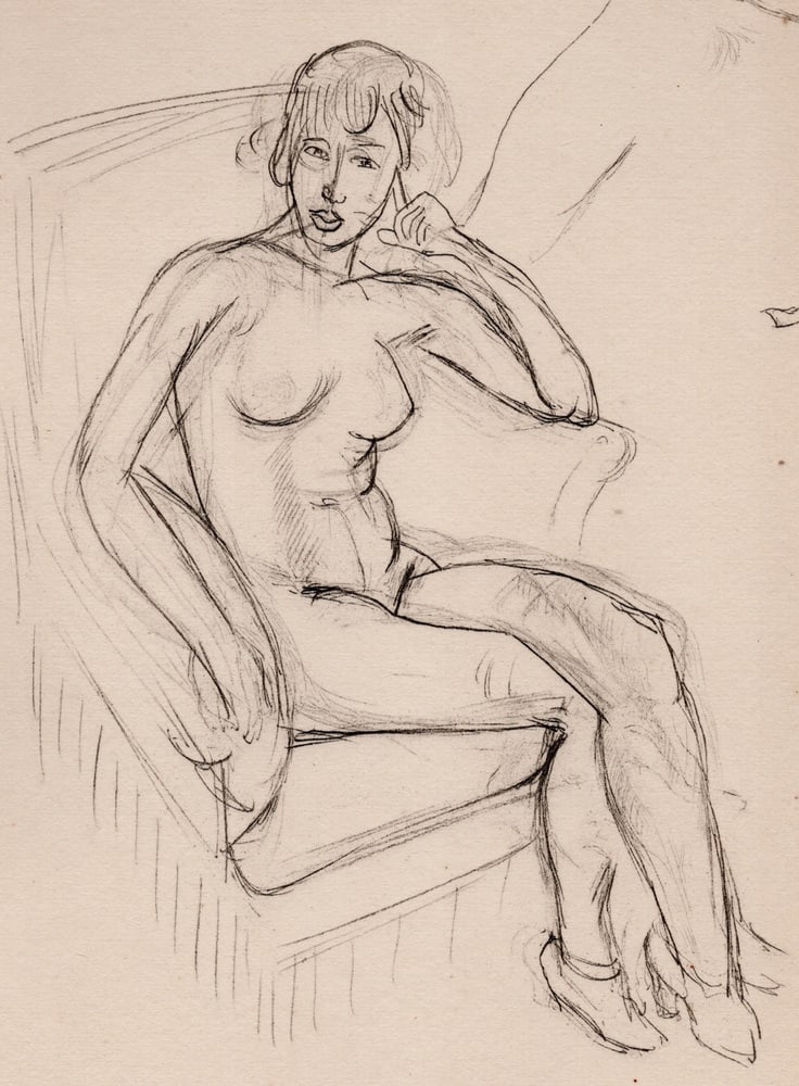 Matisse, Sitting Nude, 1920, Original Lithograph - 11