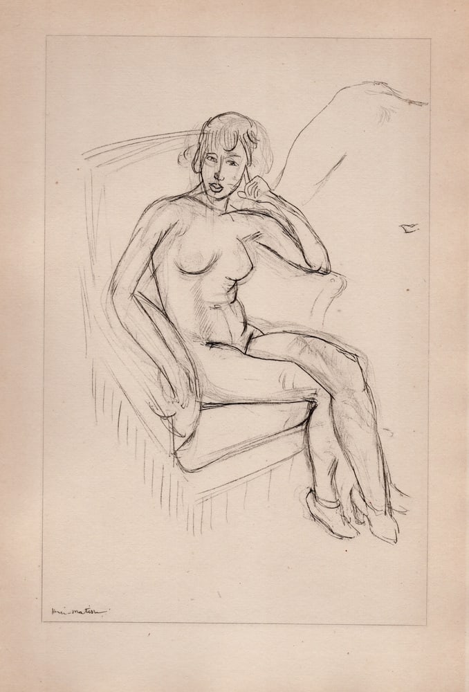 Matisse, Sitting Nude, 1920, Original Lithograph - 8
