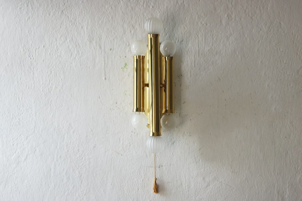 Vintage Italian Solid Brass Wall Lamp - 3