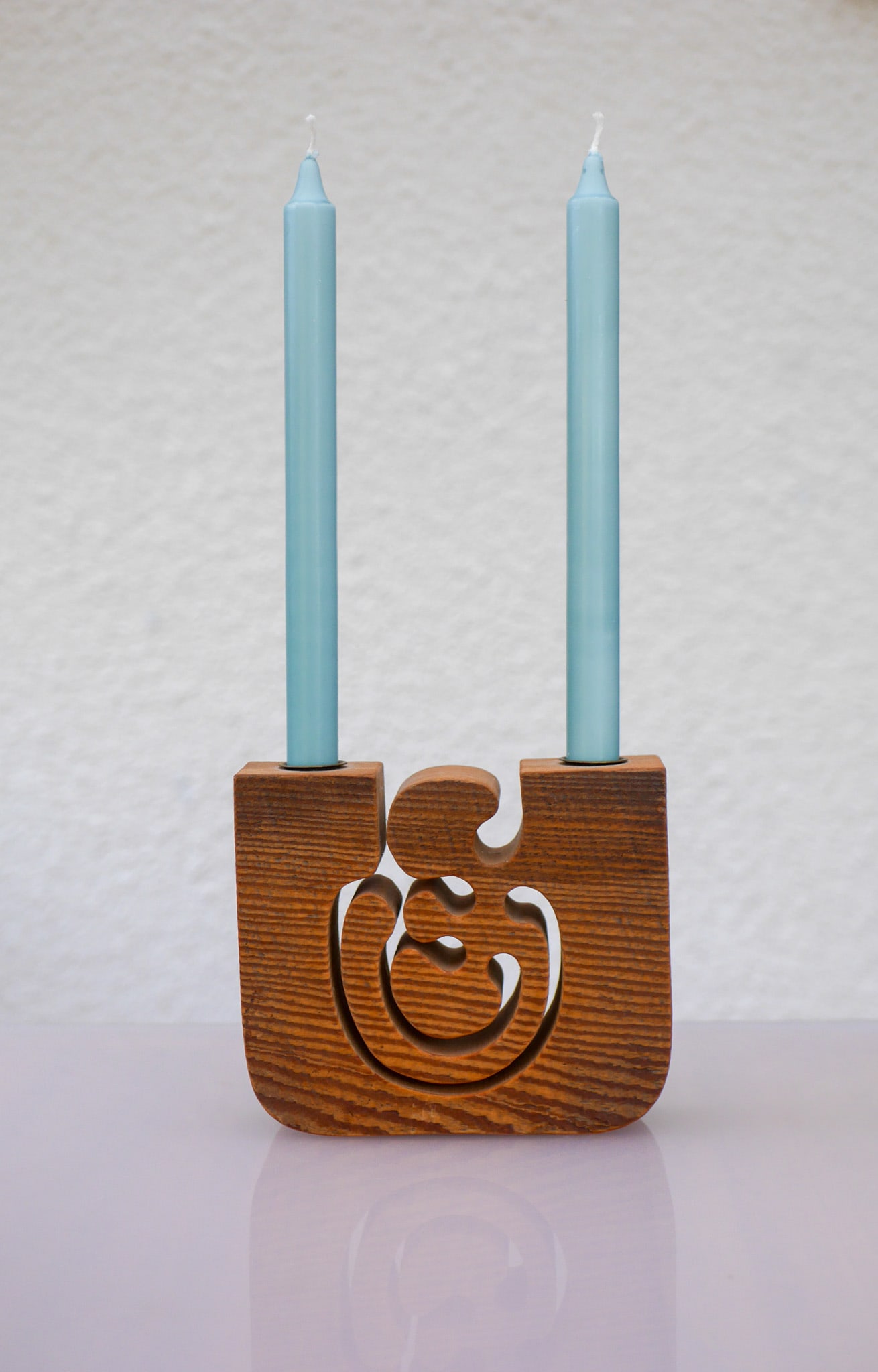 Large Wooden Candleholder by Gunnar Kanevad, 1984 - 3