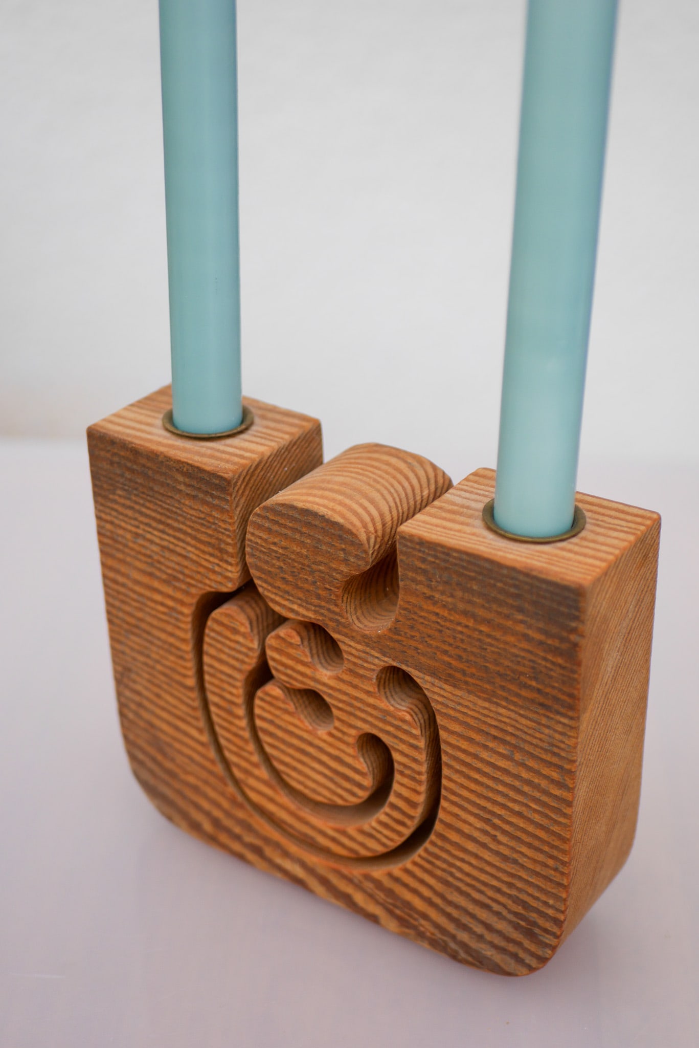 Large Wooden Candleholder by Gunnar Kanevad, 1984 - 5