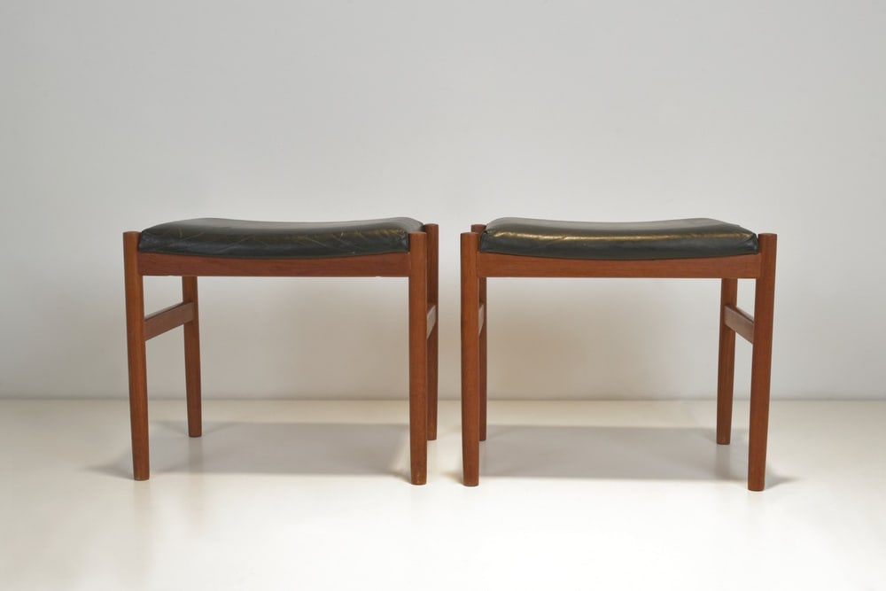 Teak Ottomans by Hugo Frandsen, 1960s, Set of 2 - 4