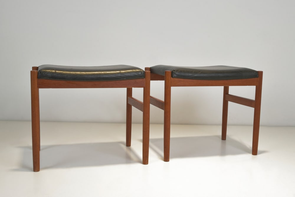 Teak Ottomans by Hugo Frandsen, 1960s, Set of 2 - 5