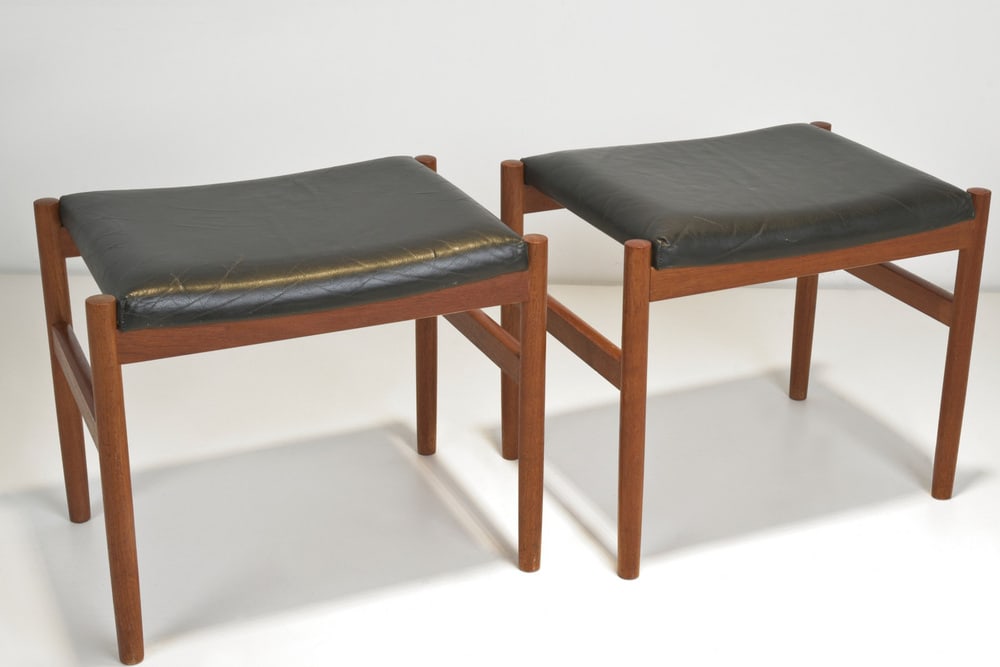 Teak Ottomans by Hugo Frandsen, 1960s, Set of 2 - 6