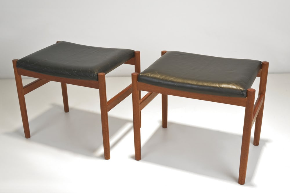 Teak Ottomans by Hugo Frandsen, 1960s, Set of 2 - 7
