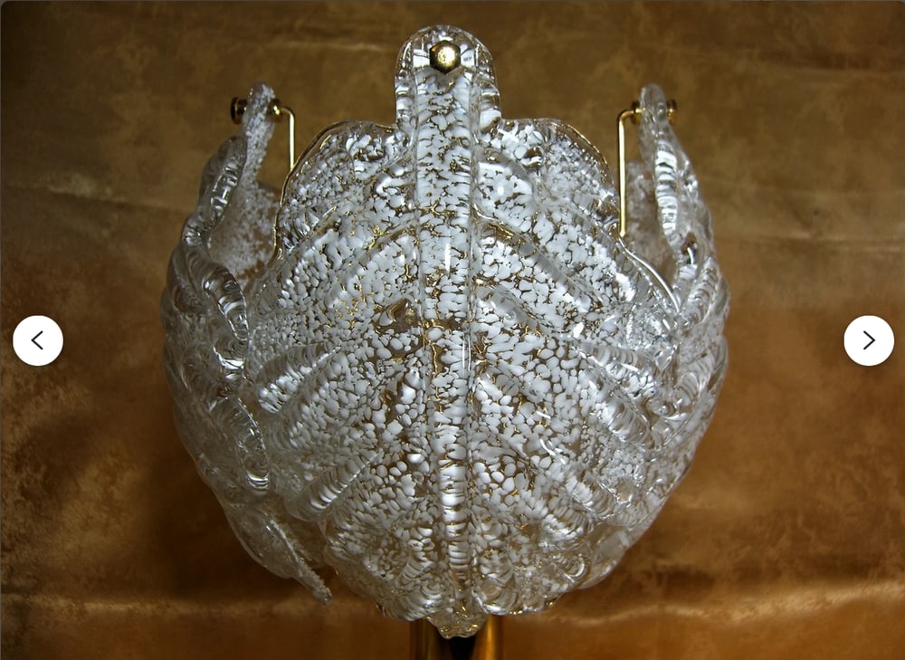 Vintage Murano Crystal and Brass Table Lamp, 1960s - 5