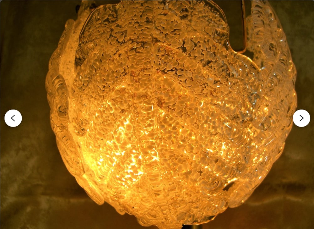 Vintage Murano Crystal and Brass Table Lamp, 1960s - 8