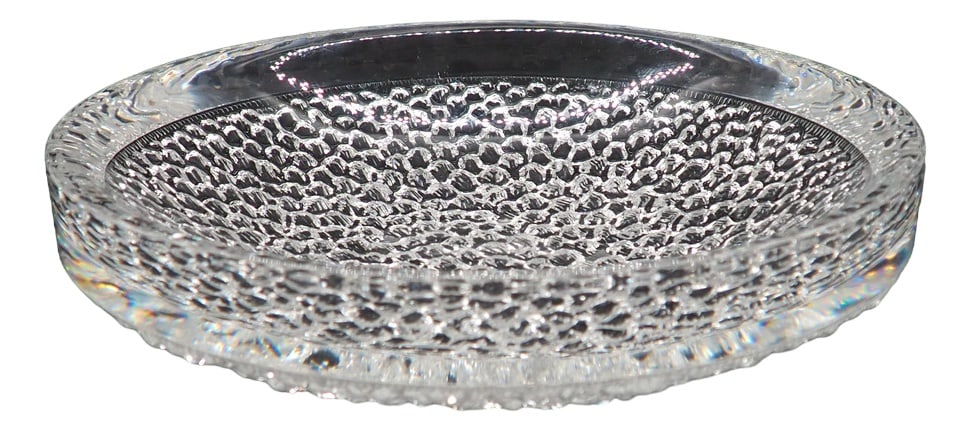 Norwegian Crystal Bowl for Hadeland Norway, 1980s: This is a rare and very beautiful crystal bowl from Norway.The bowl is handmade and the crystal is 30% Full Lead PbOVery solid and heavy It is a part of the Svalbard Series of Willy Johansson.Willy