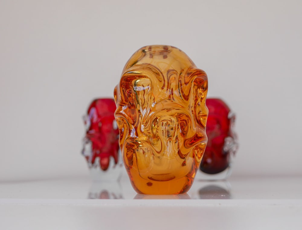 Orange Crystal Vase by Börne Augustsson for Åseda - 10