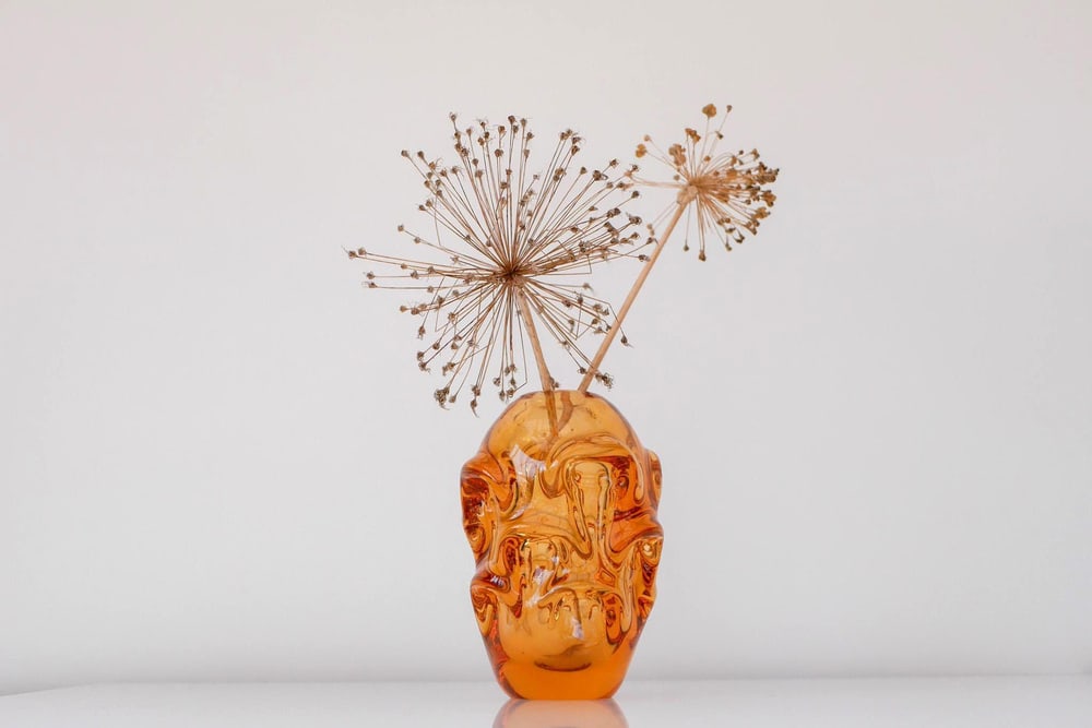 Orange Crystal Vase by Börne Augustsson for Åseda - 7