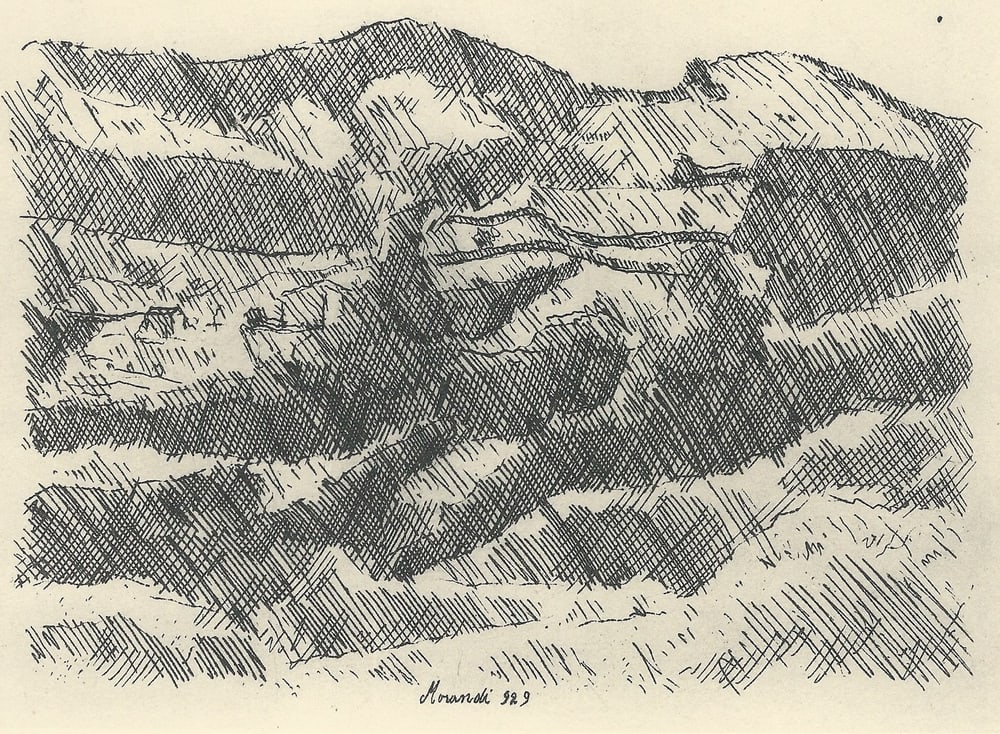 Giorgio Morandi, Grizzana Mountains, 1957, Paper - 8