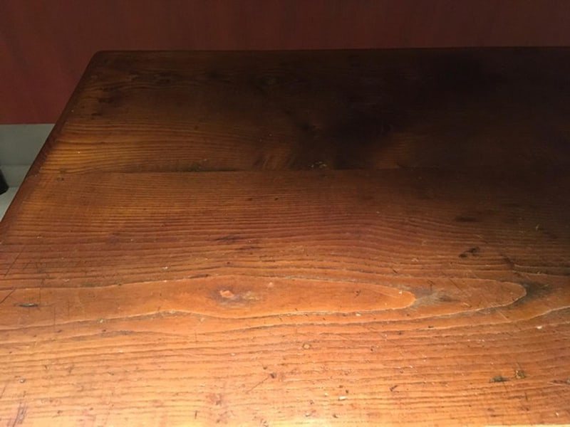 Rustic Pinewood Dining Table with Drawer, Italy - 15