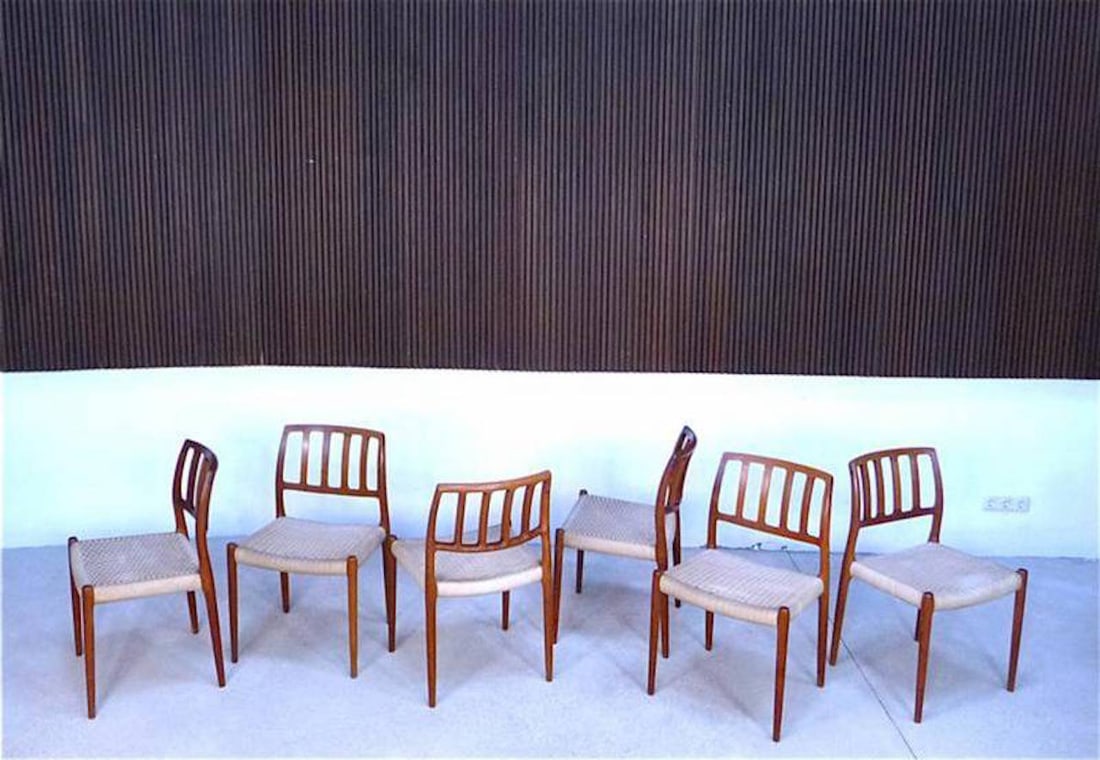 Teak Dining Chairs from J.L. Møller, Set of 6 - 2