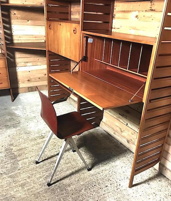 Freestanding Teak Corner Wall Shelf - 3