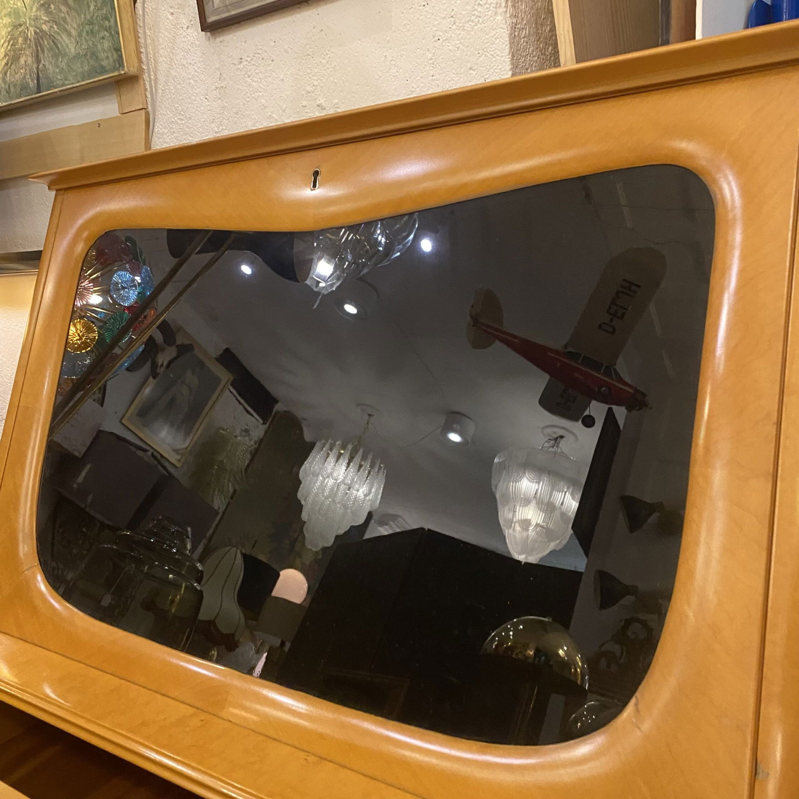 Vintage Italian Honey Color Secretaire, 1950s - 2