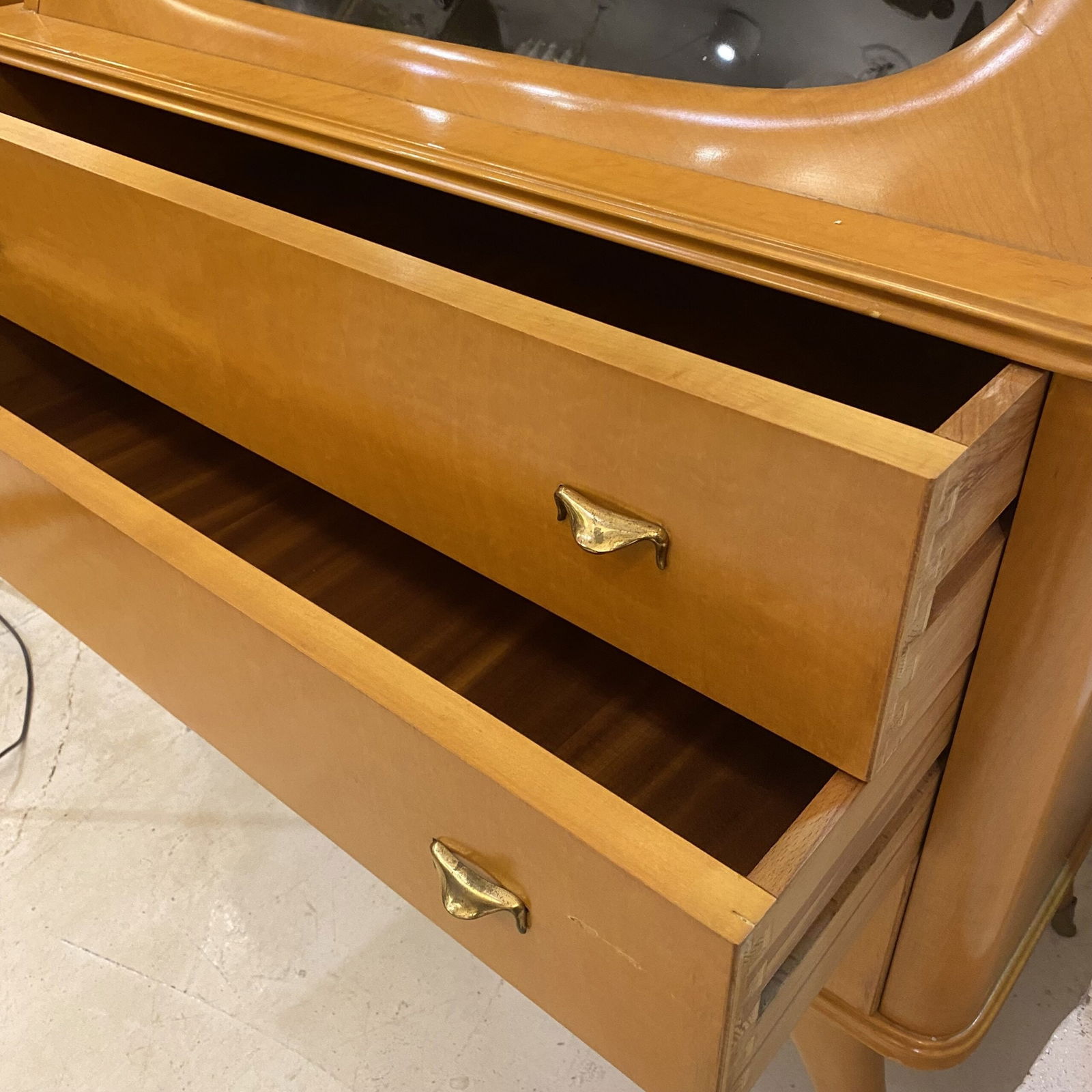 Vintage Italian Honey Color Secretaire, 1950s - 3