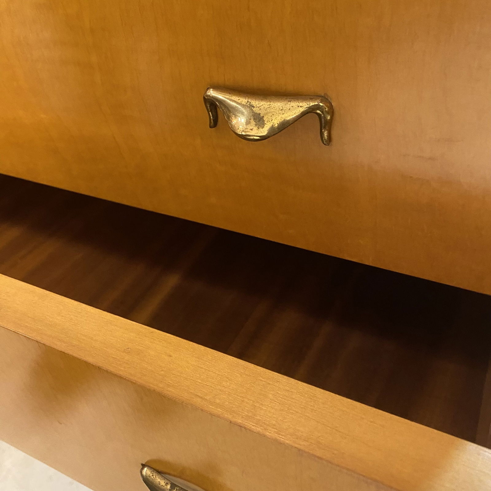 Vintage Italian Honey Color Secretaire, 1950s - 4