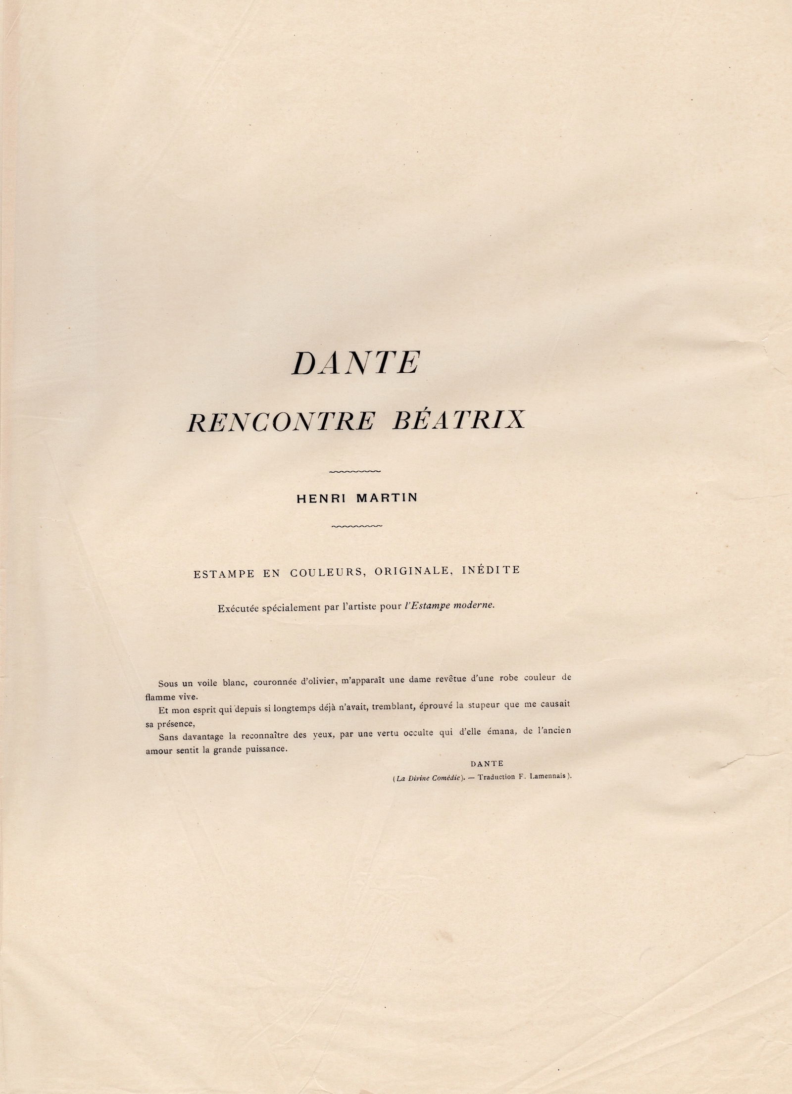 Henri Martin, Dante Meets Beatrix, 1898, Paper - 16