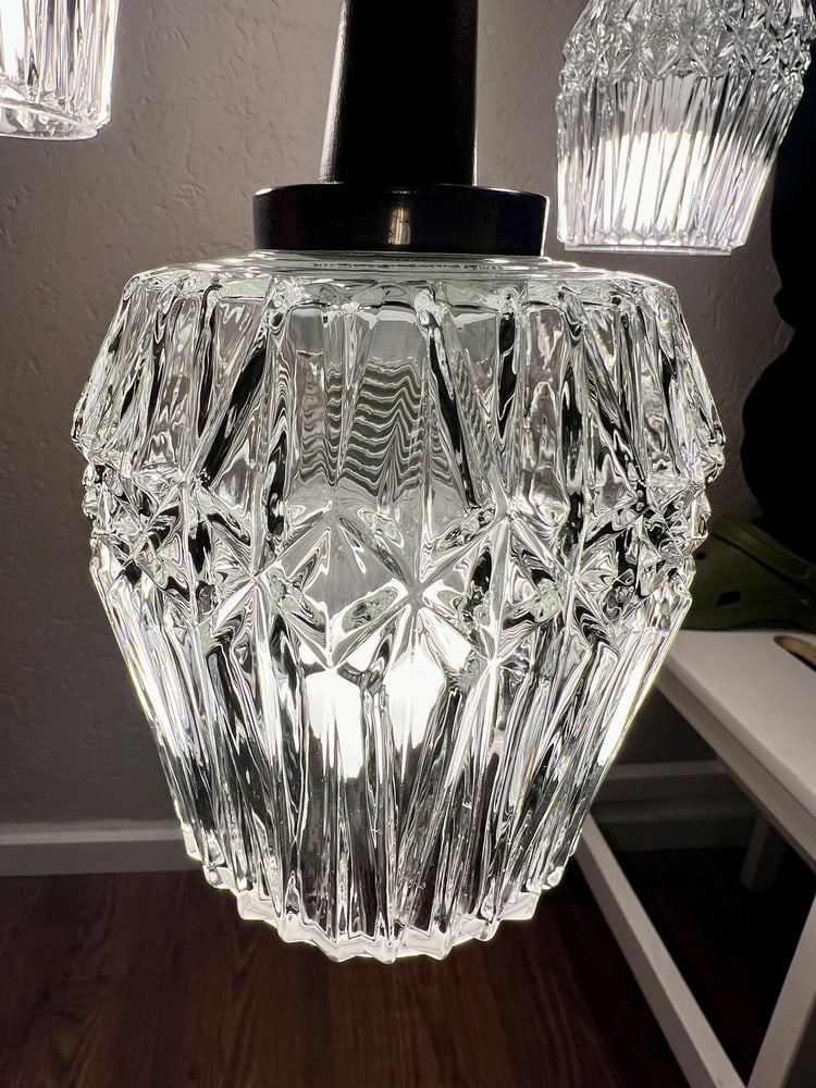 Glass Cascade Pendant Lamp by Baum Leuchten, 1960s - 2