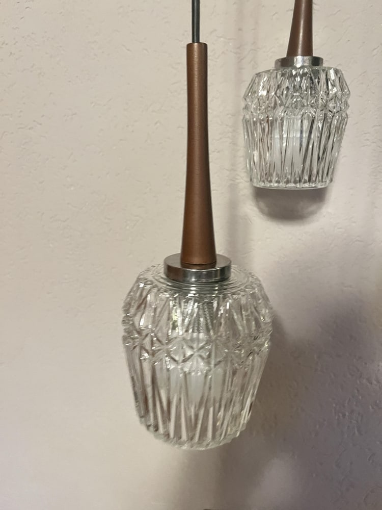 Glass Cascade Pendant Lamp by Baum Leuchten, 1960s - 6