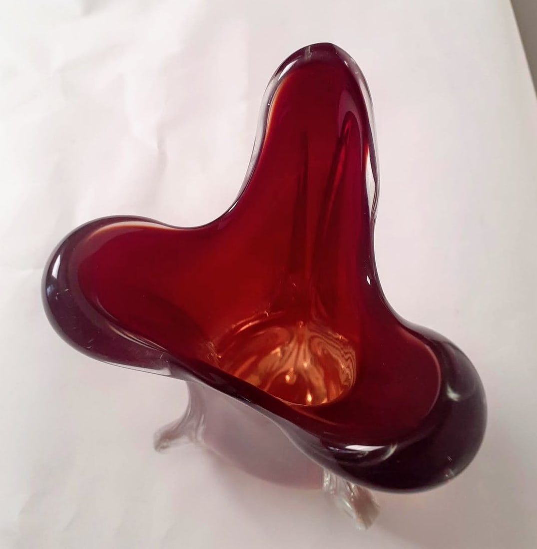 Red Submerged Vase by L. Ferro for A.VE.M., 1941 - 10