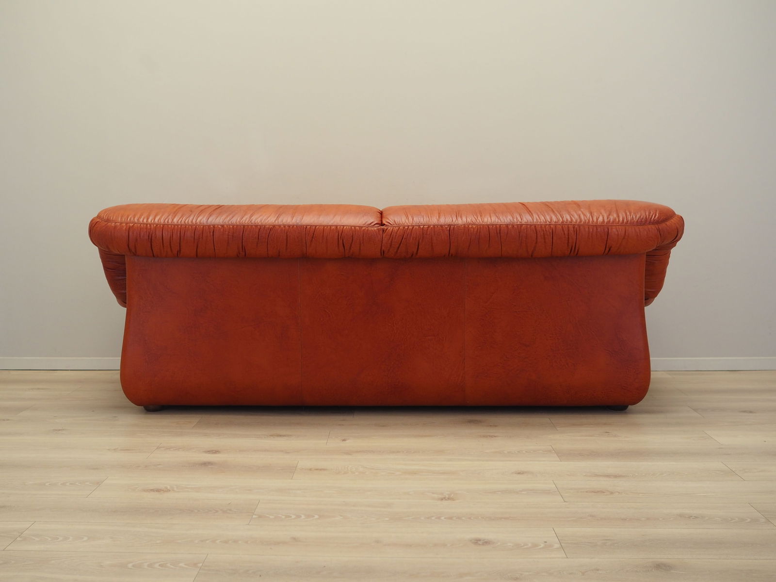 Italian Red Leather Sofa from Pellerossi, 1970s - 6