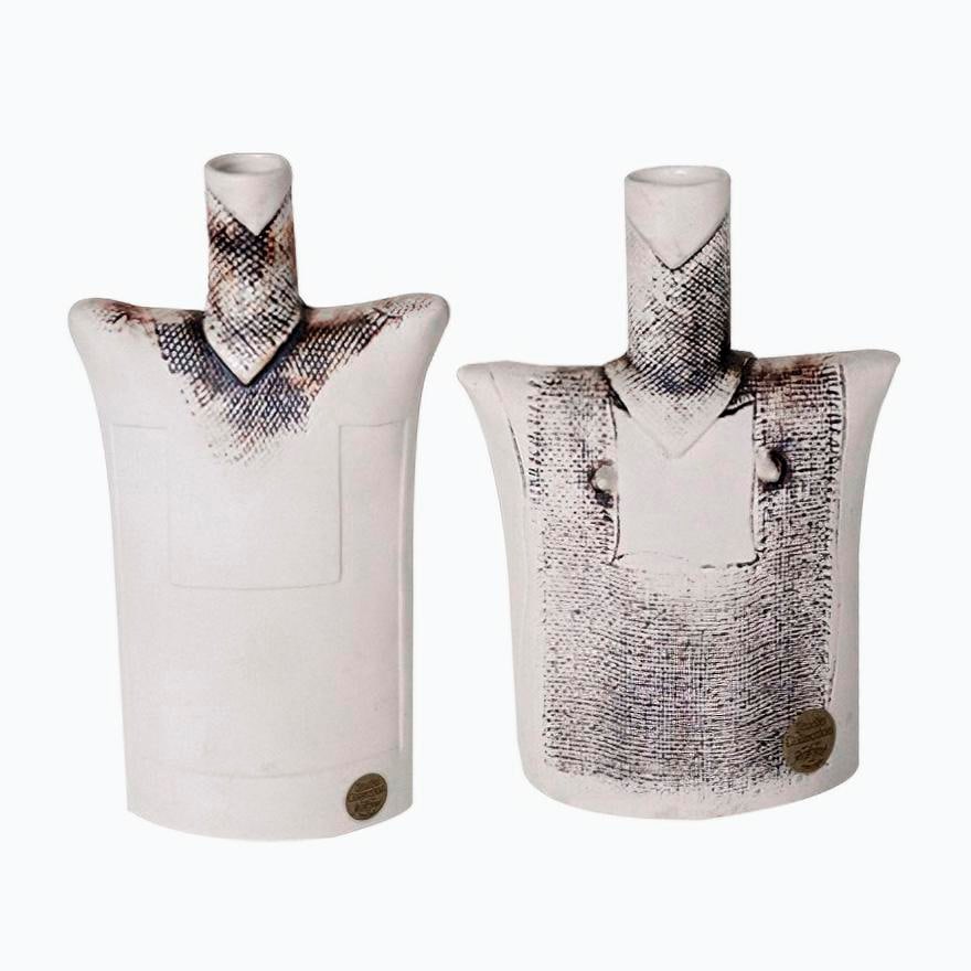 Vases by Suzanne Öhlén for Rörstrand, Set of 2: Vintage Swedish Ceramic Vases by Suzanne Öhlén for Rörstrand, Set of 2"He and She", couple of vases by Suzanne Öhlén for Rörstrand Studio Collection. Country of