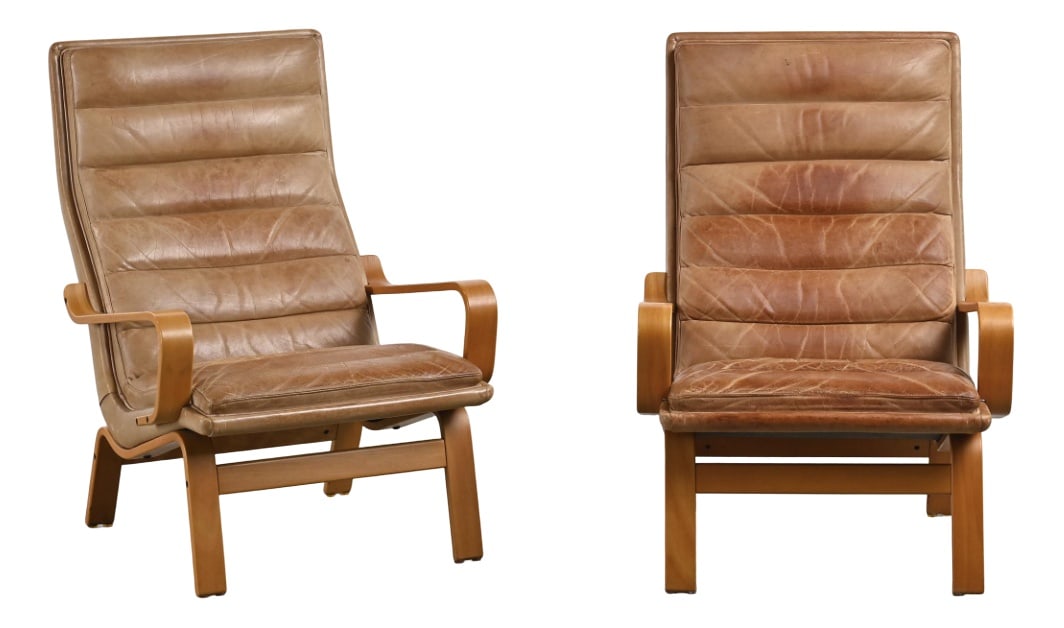 Set of Contino Armchairs by Yngve Ekström, 1970s (1 of 8)