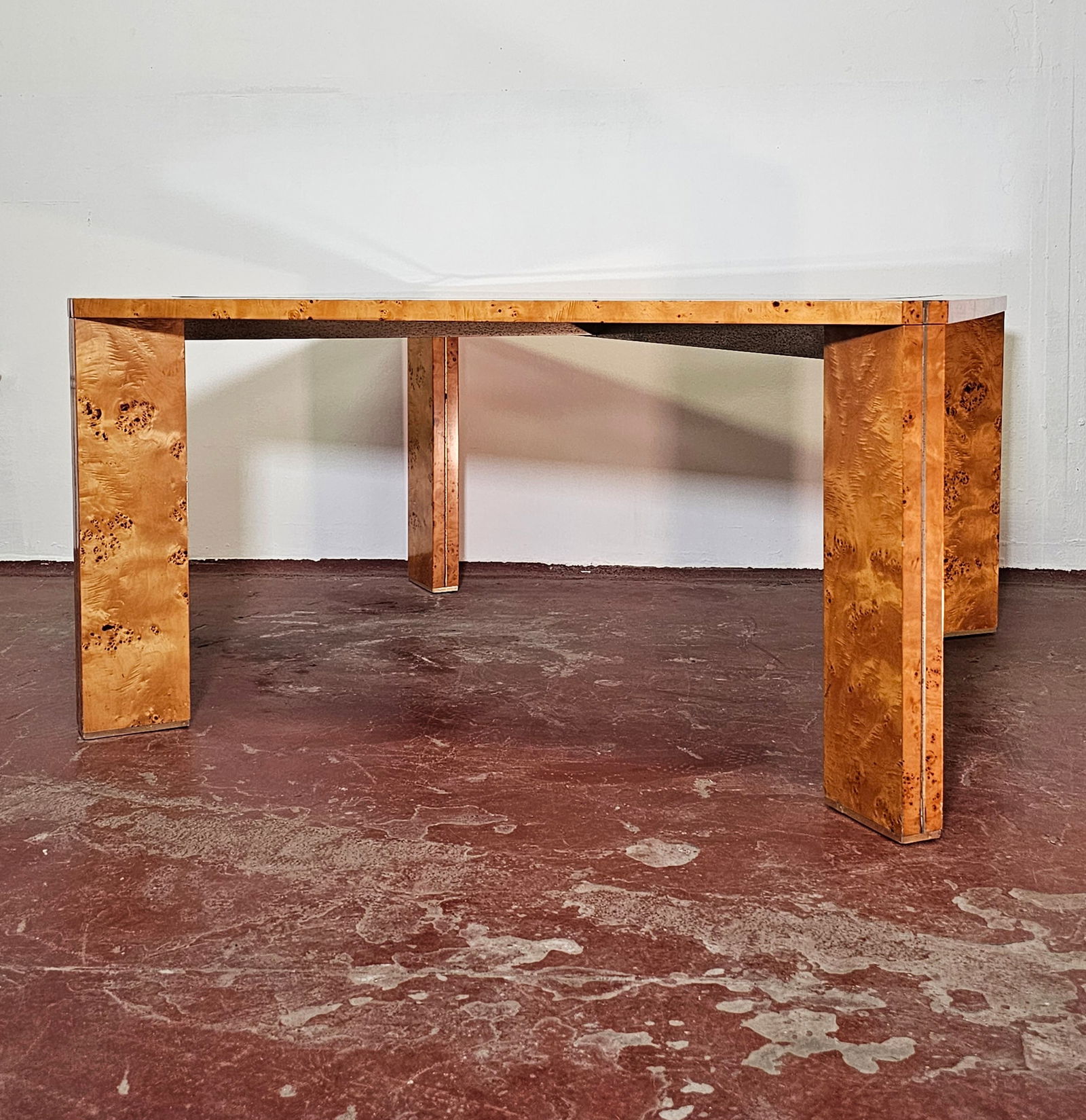 Italian Dining Table in Briarwood, 1970s - 2