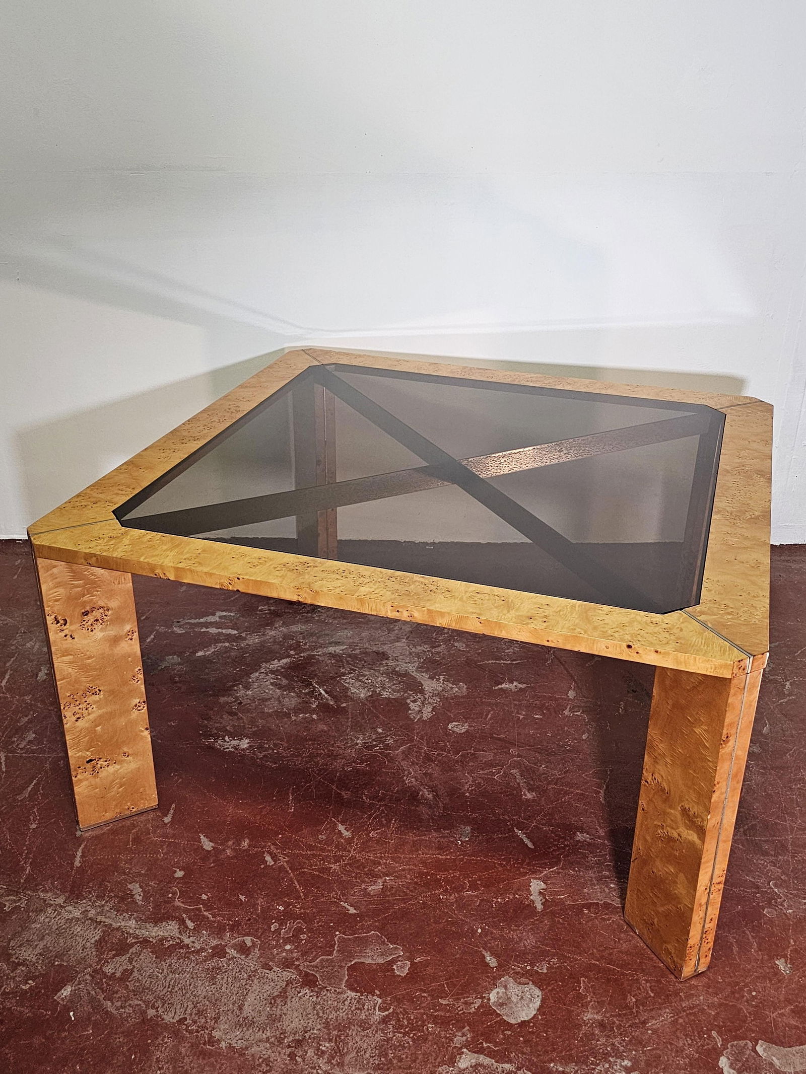 Italian Dining Table in Briarwood, 1970s - 3