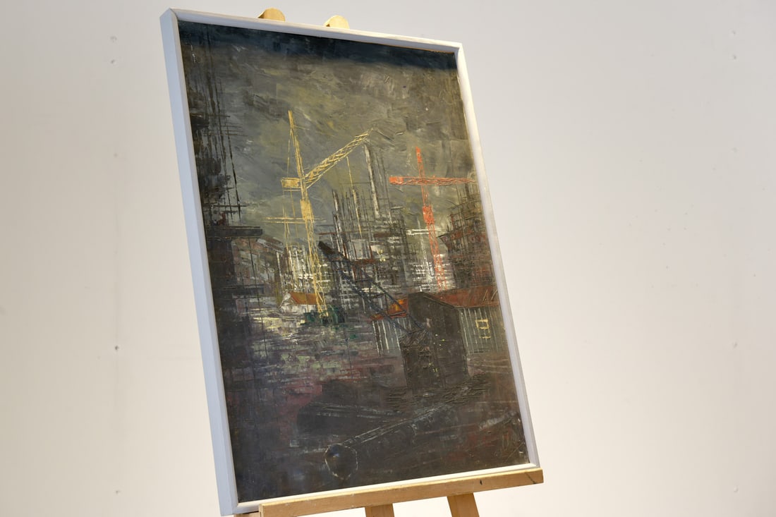 Albert, Construction Site, 1963, Oil on Canvas - 2