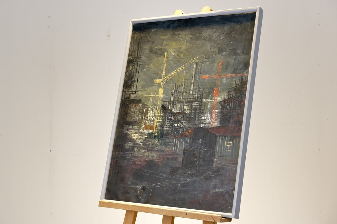 Albert, Construction Site, 1963, Oil on Canvas - 3