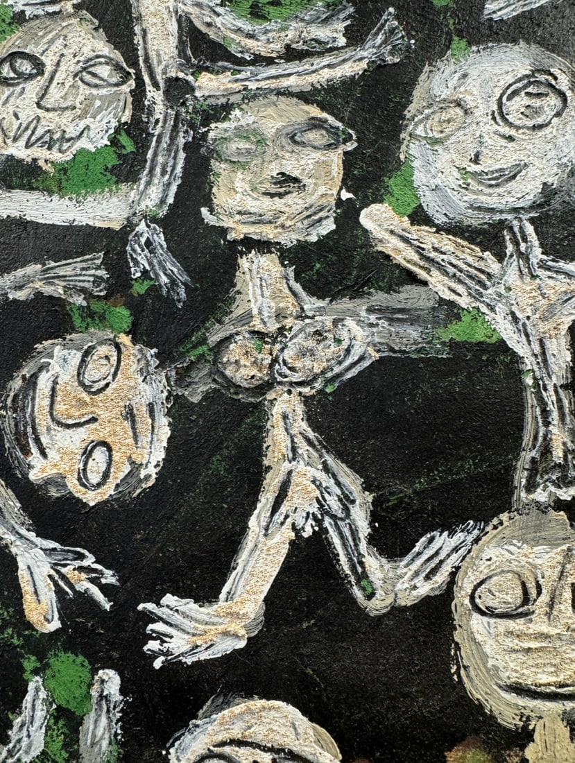 Jeune Eve, Art Brut, 1968, Oil and Sand on Canvas - 4