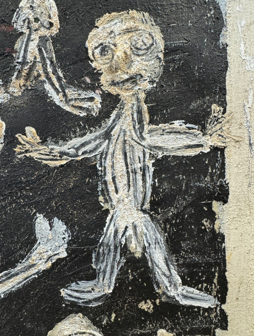 Jeune Eve, Art Brut, 1968, Oil and Sand on Canvas - 5