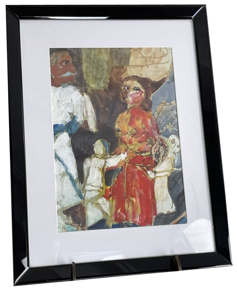 H. Misonne, Abstract Woman, 1890s-1910s, Painting: “Abstract woman” painting signed H.Misonne, vibrant colors, extremely decorative. Design Period: 1890 to 1919 Production Period: 1950 to 1959 Detailed Condition: Excellent — This