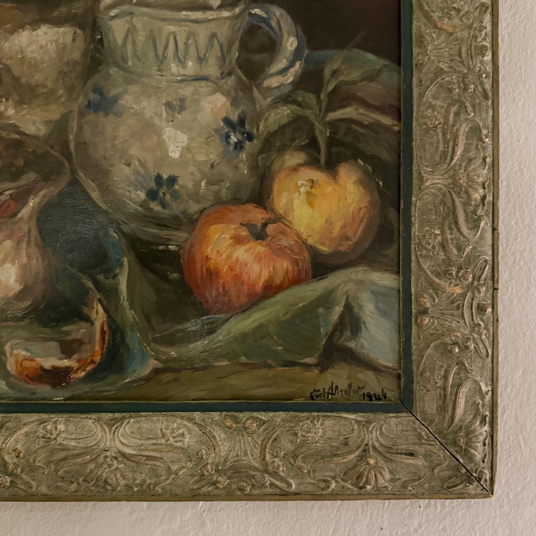 Kurt Schaefer, Still Life, 1942, Oil on Canvas, Framed - 3