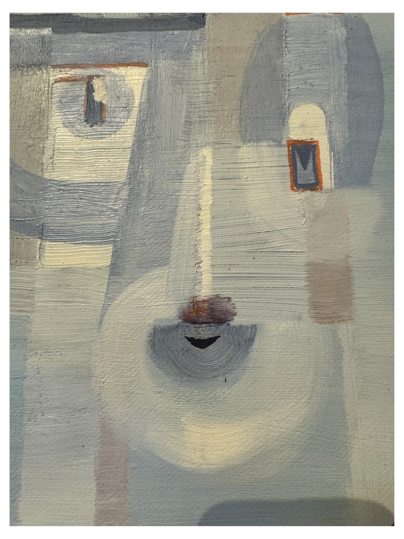 J. Lignier, Cubist Painting, Portrait, 1988, Oil on Panel: The painted works of this artist are rare Country of Manufacture: France Design Period: 1980 to 1989 Production Period: 1980 to 1989 Detailed Condition: Excellent — This vintage/antique piece