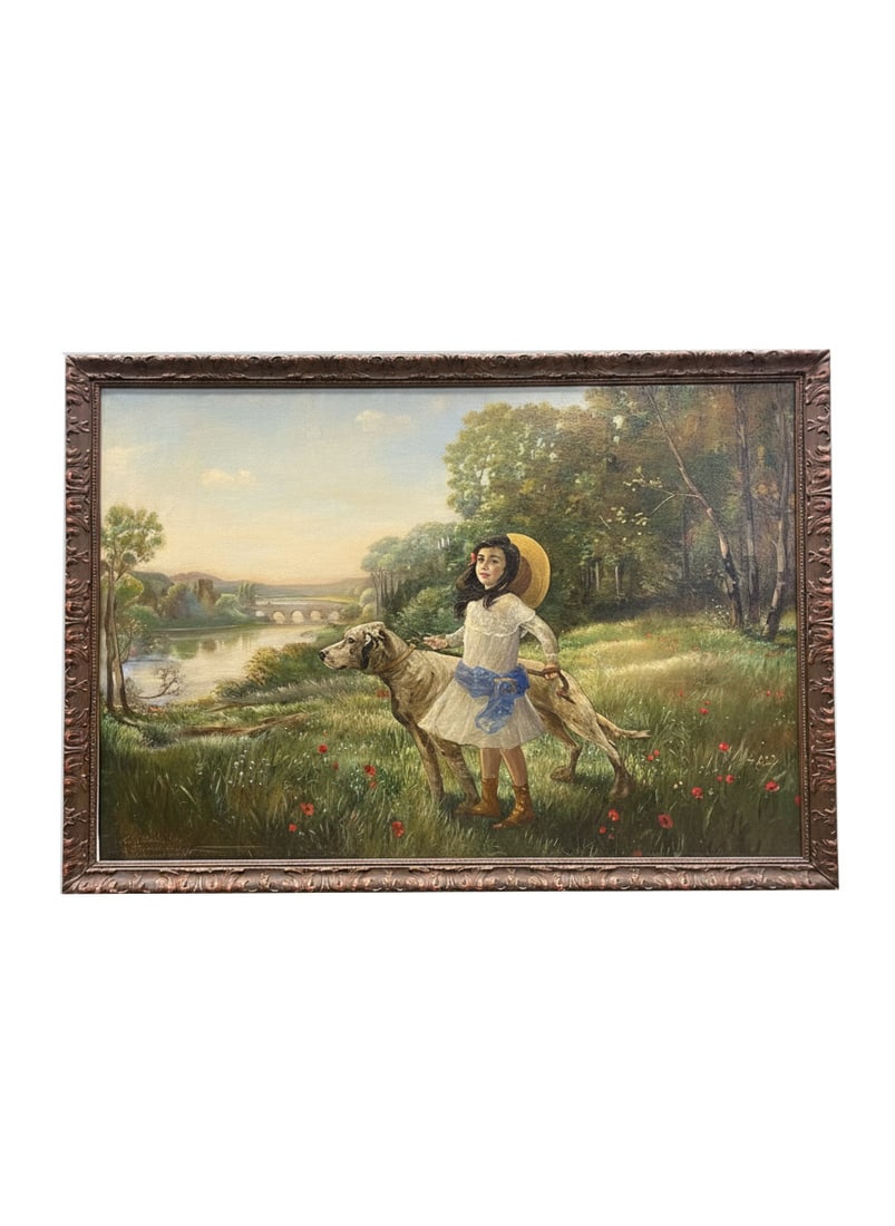 William Brock, Towards the Close of Day, 1907, Oil on Canvas: This painting is an impressive work by the British artist William Brock (1874-1953). It is very likely the major work that William Brock presented at the Royal Academy of London in 1907. In the offici