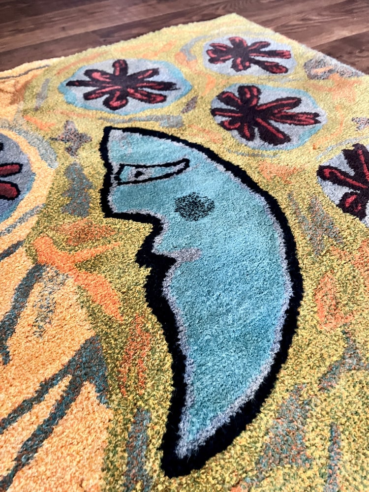 Le Chat La Lune et Le Soleil Rug, Corneille, 1970s - 6
