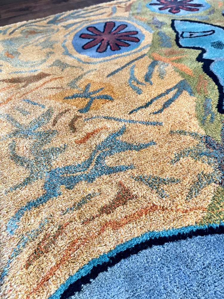 Le Chat La Lune et Le Soleil Rug, Corneille, 1970s - 7