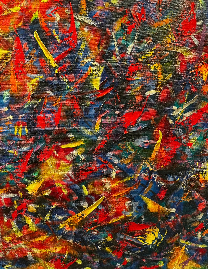 Jon Atac, Expression 2, 1989, Large Oil on Canvas - 3
